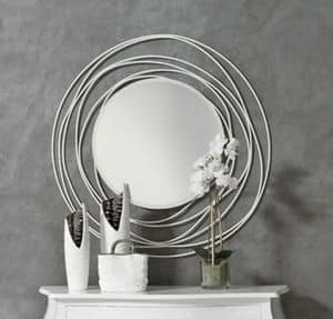 Sc/860, Round mirror, with wire-shaped frame