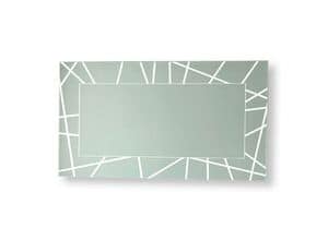 Segment Rectangular, Modern rectangular mirror with LED, for entrances