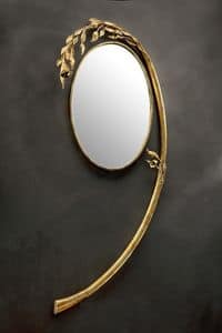 SP/330, Round mirror with arched frame in wrought iron