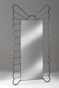 Specchiera Filicudi, Rectangular mirror with forged iron frame