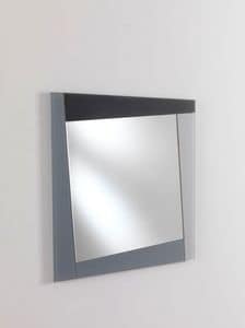 Specchio 02, Modern rectangular mirror, with colored frame