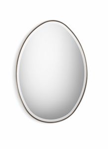 Stone mirror, Oval mirror in molten glass