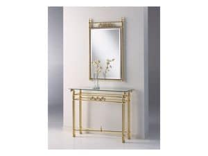 VIVALDI 1092 MIRROR, Classic mirror in polished brass, for residential use