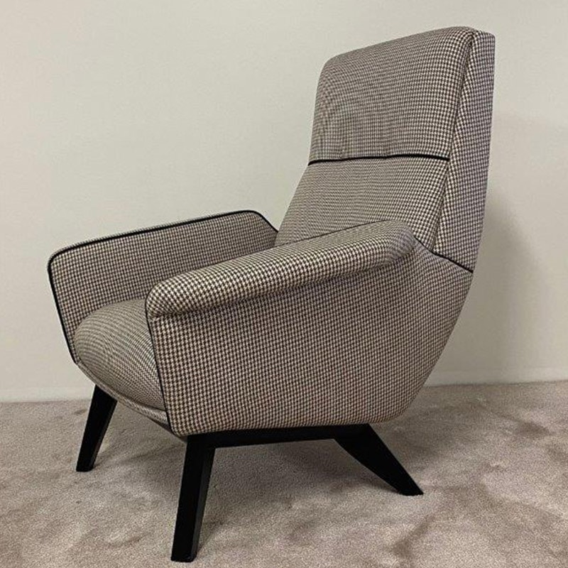 Anni '60, Armchair with fabric upholstery