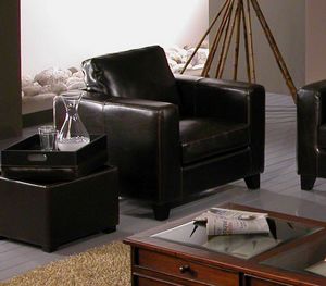 Armchair Chicago, Armchair in black leather