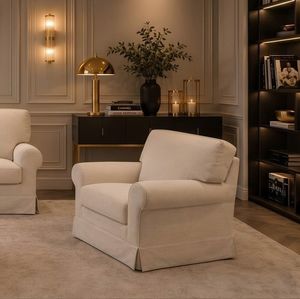 BRIGITTE, Armchair with removable upholstery