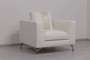 Canova, Modern outlet armchair, with a square design