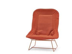 Chapeau berger, Bergere armchair, with powder-coated steel base