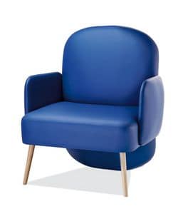Club 8292, Armchair upholstered in fabric or synthetic leather