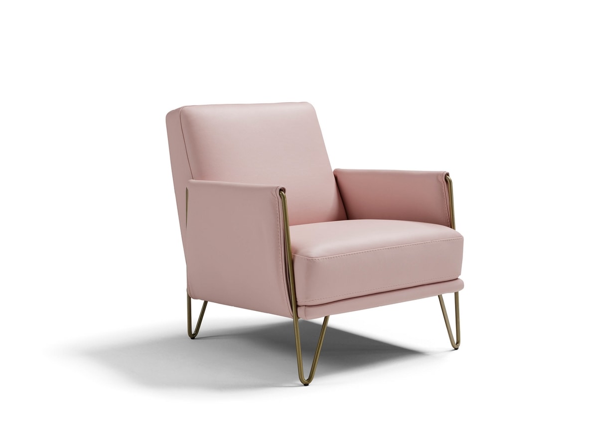 Diletta, Modern upholstered armchair