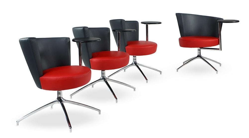 ELIPSE 1TR, Armchair with circular seating, with integrated table