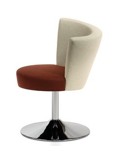 ELIPSE 10, Armchair on chrome base