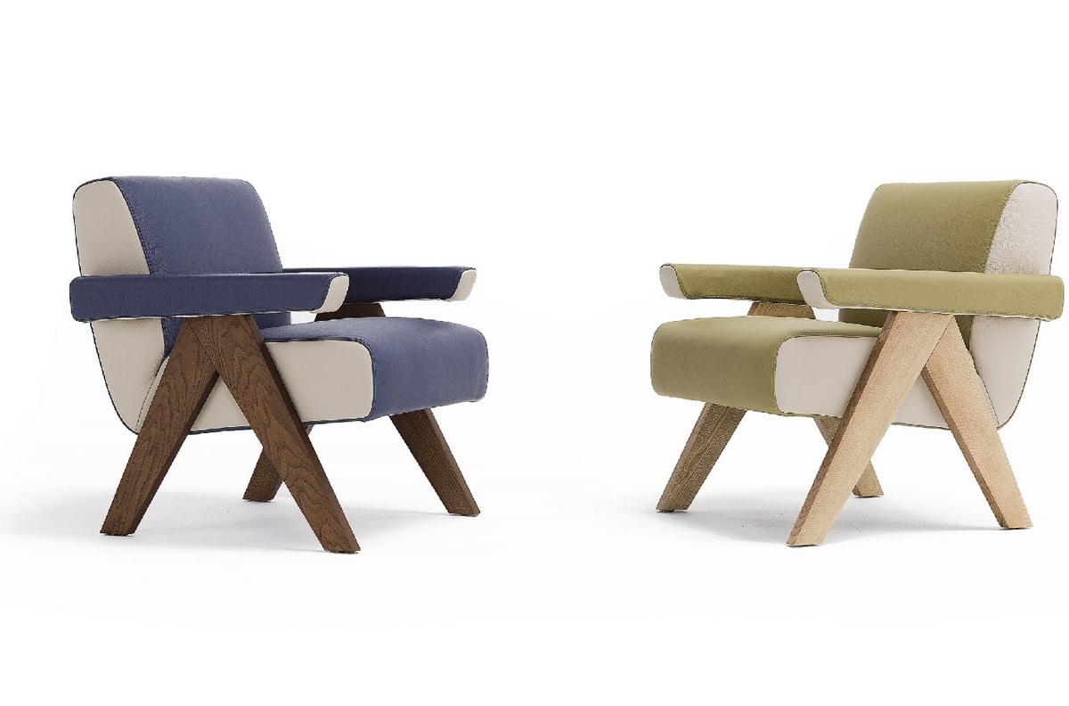 Fram, Armchair with solid wood structure