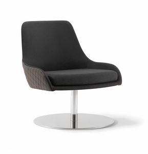 JO LOUNGE CHAIR 058 P F, Armchair with disc base