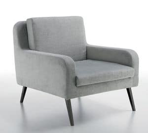 Kasha, Metal armchair covered in leather or fabric