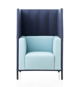 Kontex armchair with high backrest, Armchair with high backrest for greater privacy