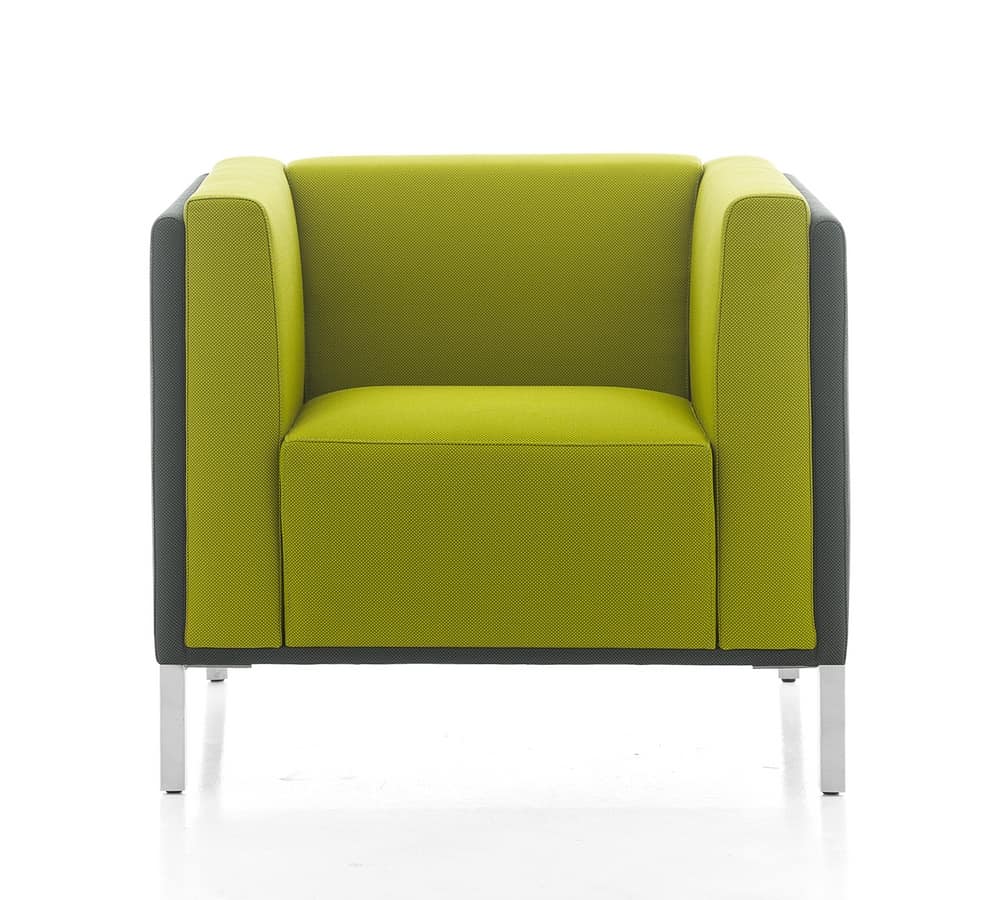 Kontex poltrona, Comfortable padded armchair for waiting room
