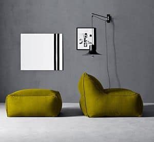 Limbo armchair, Modern lightweight armchair, padded in polystyrene