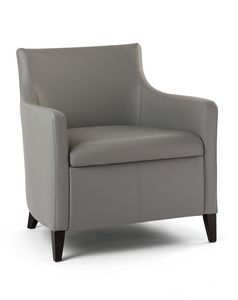MADEIRA P LOUNGE 1, Armchair upholstered with wooden frame
