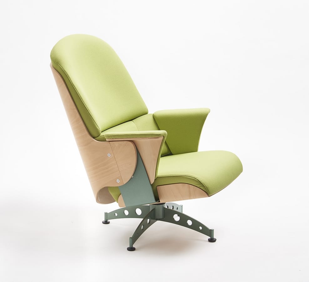 Milano lounge, Armchair with swivel base