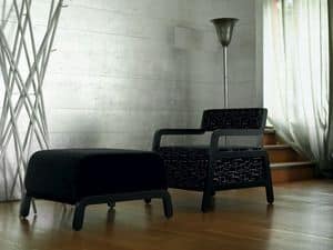 MOKI LIVING, Upholstered beech armchair, elegant and original
