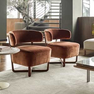 Morgana armchair, Armchair with a soft and contemporary design