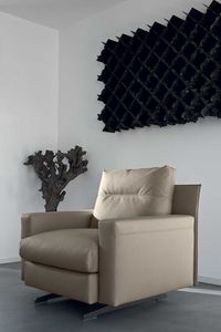 SINFONIA, Modern leather armchair