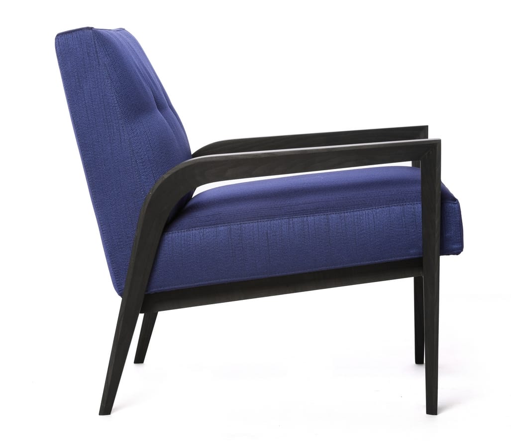 TESEO Poltrona, Modern armchair with wide seat