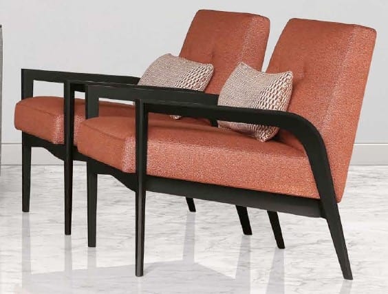TESEO Poltrona, Modern armchair with wide seat