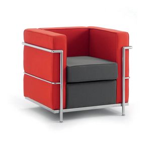 UF 160, Comfortable chair, chrome steel frame, for modern offices