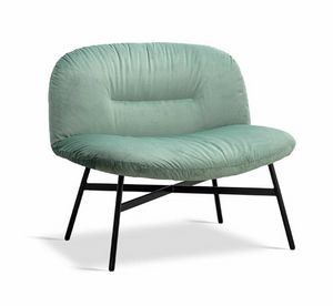 Velasca XL Met, Armchair with metal base