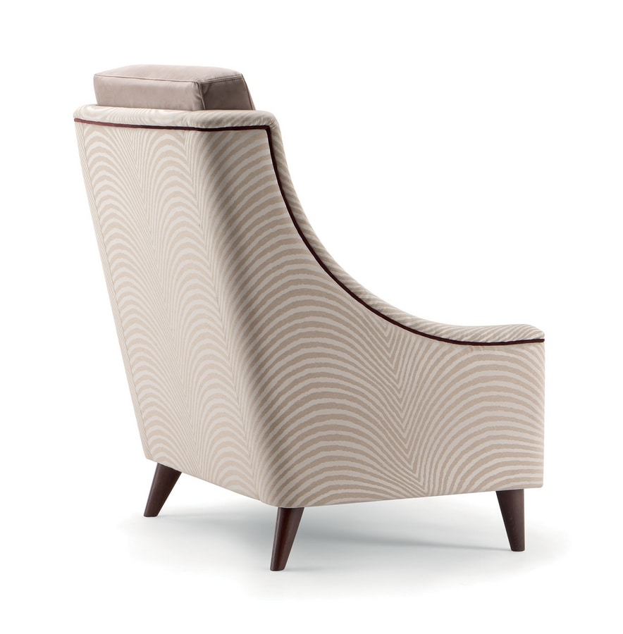 VICTORIA LOUNGE CHAIR 019 P, Armchair for spaces dedicated to relaxation