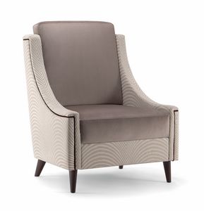 VICTORIA LOUNGE CHAIR 019 P, Armchair for spaces dedicated to relaxation