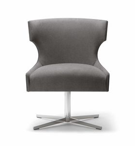 XIE LOUNGE CHAIR 053 P X, Armchair with cross base