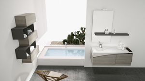 FLY 07, Complete furniture for bathrooms with wall units