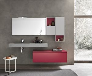 Lime 2.0 comp.18, Bathroom wall cabinet, with storage elements