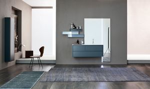 Tender comp.04, Bathroom cabinet with large mirror and shelves
