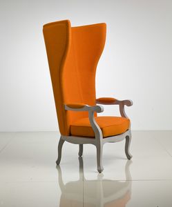 5603 Arne XV, Armchair in leather or fabric, with high back
