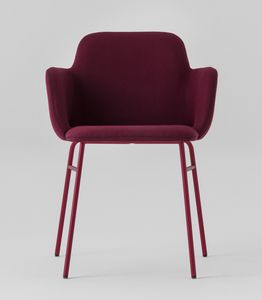 ART. 0034-MET-TU-CB-UPH BARDOT, Modern armchair with padded armrests