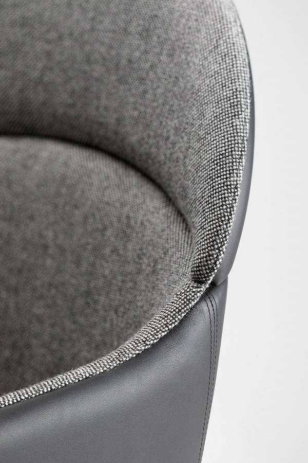 ASTON ARMCHAIR 062 PO, Small armchair with rounded back