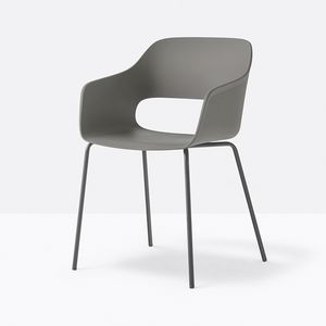 Babila P, Small armchair in polypropylene and metal