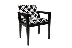 Black armchair, Black Armchair for the home, wooden armchair for bar