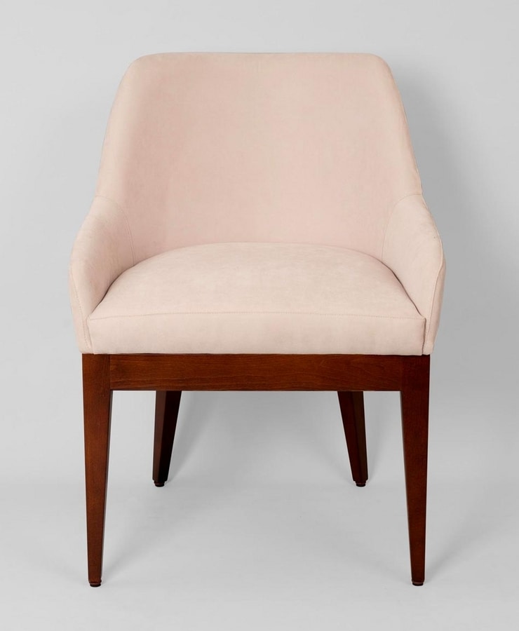 BS467A - Armchair, Upholstered beech armchair