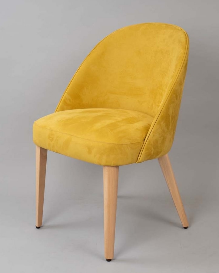 BS470A - Armchair, Upholstered armchair with upholstered back