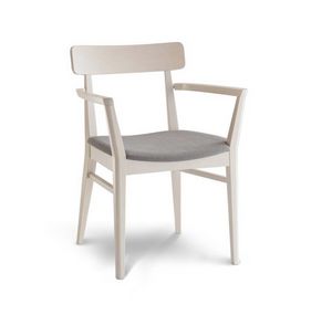C69, Wooden chair with armrests for hotels