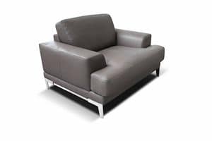 Capri armchair, Modern armchair made in polyurethane and polyester