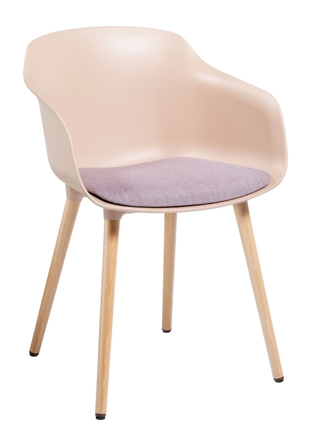 Dame BL, Chair with shell in plastic material