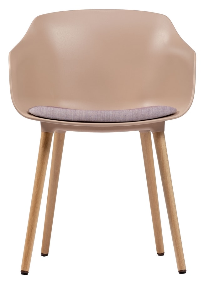 Dame BL, Chair with shell in plastic material