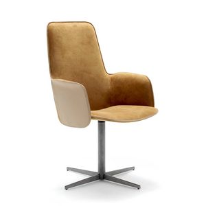 Electa Tall BC, Swivel armchair with high back