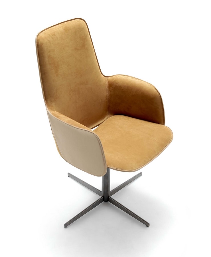 Electa Tall BC, Swivel armchair with high back